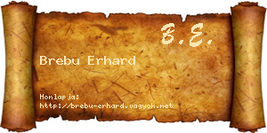 Brebu Erhard névjegykártya